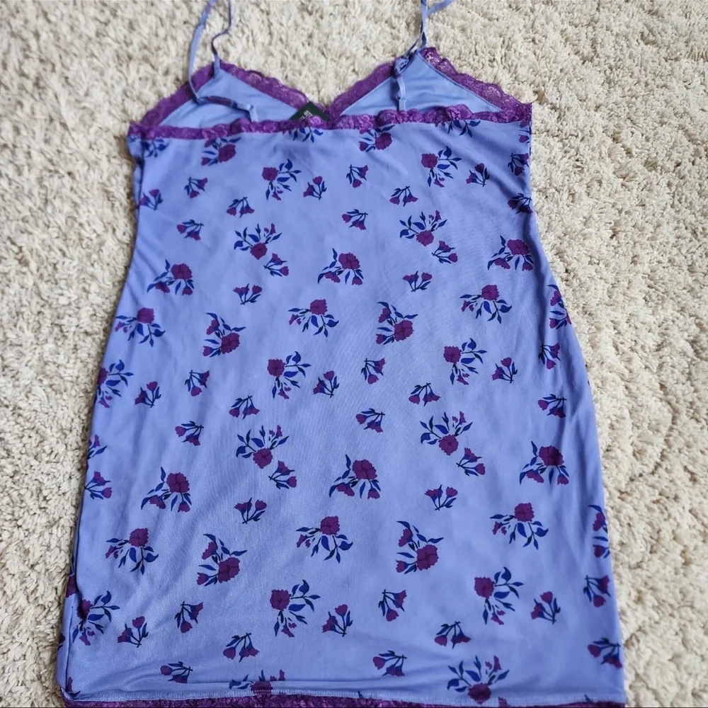 Periwinkle & Purple Floral Print Slip Dress - Picture 11 of 11
